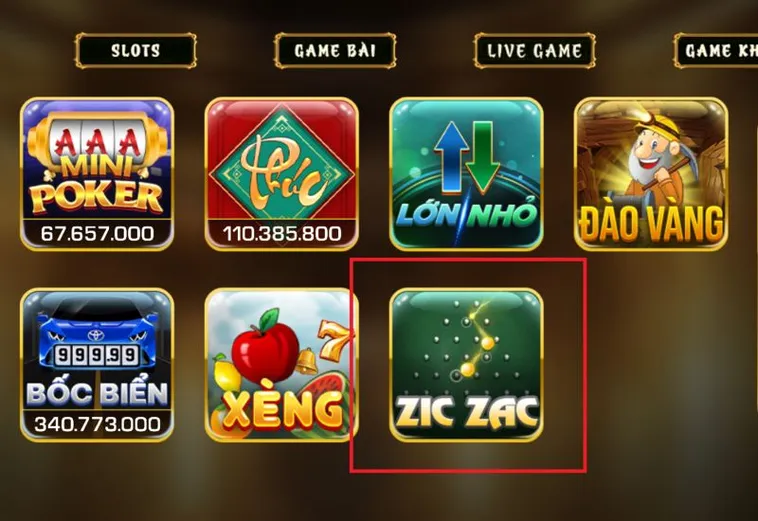 Hướng Dẫn Cách Chơi Game Nhanh ZicZac Tại MMLive Thắng Lớn